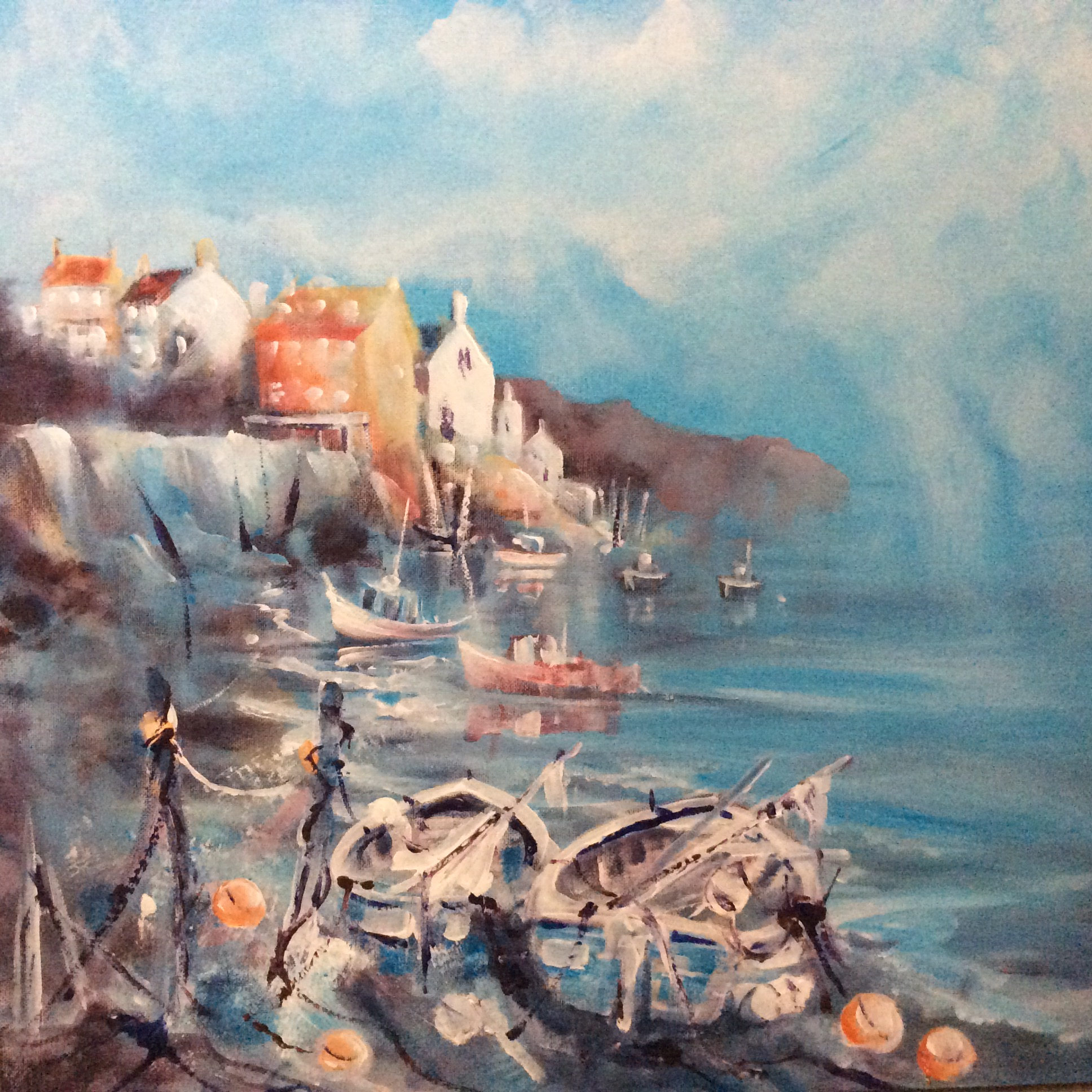 Resting boats at Robin Hoods bay